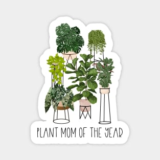 Plant Mom Of The Year, House Plants Collection Illustration Sticker